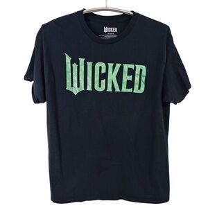 Universal Studios Wicked Black T-Shirt with Green WICKED Logo Size Large